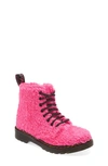 Dr. Martens' Kids' Junior's 1460 Pascal Tinsel Fur Lace Up Boots In Pink