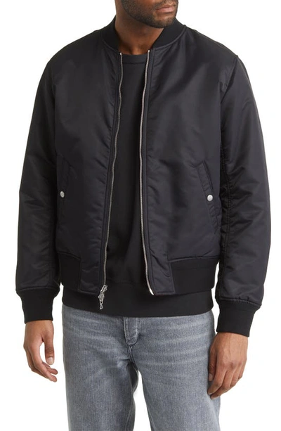 Rag & Bone Lunar Year Mantson Reversible Recycled Nylon Bomber Jacket In Black/ Red