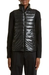 Moncler Mixed Media Down Fill Jacket In Black
