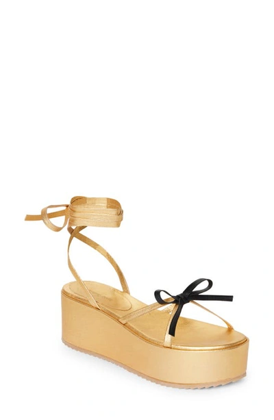 Molly Goddard Gold Amalia Sandals