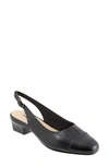 Trotters Dea Woven Slingback Pump In Black Mini Dot
