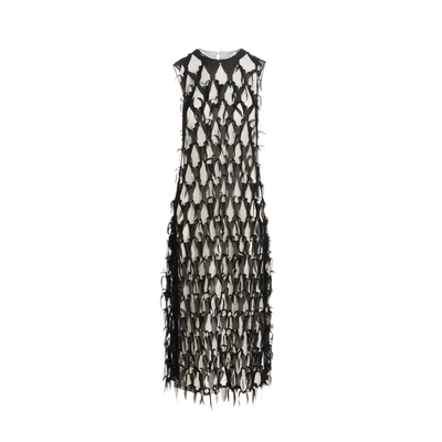 Maison Margiela Ruffled Silk-blend Tulle Midi Dress In Black