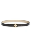 GIVENCHY 4G BUCKLE REVERSIBLE LEATHER BELT