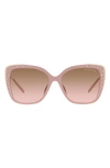Michael Kors East Hampton 56mm Square Sunglasses In Brown Pink