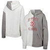 GAMEDAY COUTURE GAMEDAY COUTURE GRAY/WHITE ALABAMA CRIMSON TIDE SPLIT PULLOVER HOODIE