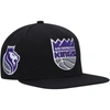 Mitchell & Ness Men's  Black Sacramento Kings Side Core 2.0 Snapback Hat In Black
