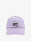Karl Lagerfeld Ikonik 2.0 Logo-patch Cap In Purple