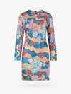 Marni Floral-print Long-sleeved Minidress In Multicolor
