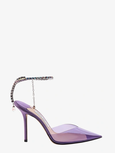 Jimmy Choo Saeda 100mm Pumps In Purple