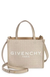 Givenchy Mini G-tote Canvas Tote In Natural Beige