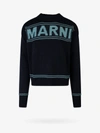 Marni Logo Intarsia Knit Jumper In Blue