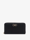 Ferragamo Gancino Soft Wallet In Black