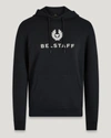 Belstaff Signature Sweatshirt Hoodie Black In Black / Off White