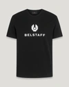 Belstaff Mens Black Signature Logo-print Cotton-jersey T-shirt In Black