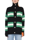 Right For Turtleneck Cardigan Unisex In Multicolor