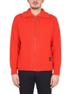 Paul Smith High Collar Zippered Cardigan In Orange