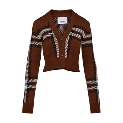 Burberry Keelan Check Cardigan In Default Title
