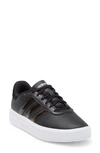 Adidas Originals Court Platform Sneaker In Black/ Black/ White