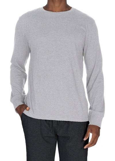 Unsimply Stitched Super Soft Long Sleeve Crew T In Grey