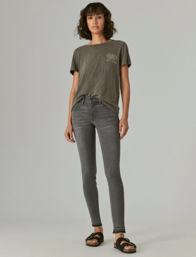 Lucky Brand Ava Mid Rise Skinny Jeans In Grey