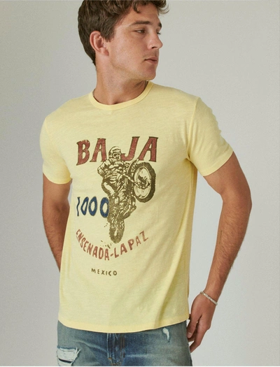 Lucky Brand Mens Baja 1000 Tee In Yellow