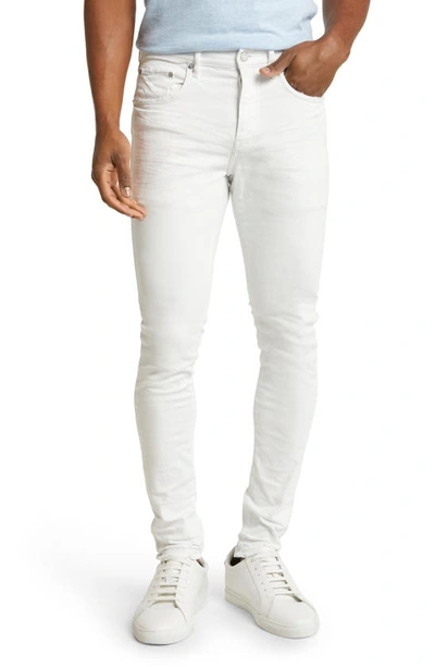 Purple Brand Distressed Blowout Skinny Jean Optic White In Leathered White