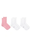 K. BELL SOCKS 3-PACK RIBBED SHORT CREW SOCKS