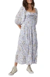 Free People Oasis Printed Midi Dress In Lavender Combo