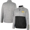 Colosseum Gray Iowa Hawkeyes John Half-zip Jacket In Gray