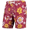 WES & WILLY WES & WILLY MAROON ARIZONA STATE SUN DEVILS FLORAL VOLLEY SWIM TRUNKS
