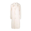 Maison Margiela Long Cotton Trench Coat In White