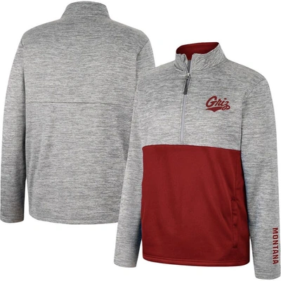 Colosseum Gray Montana Grizzlies John Half-zip Jacket