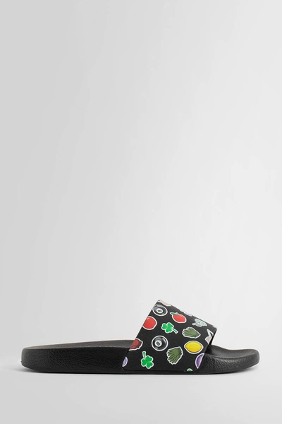 Jw Anderson Sticker Slippers In Black