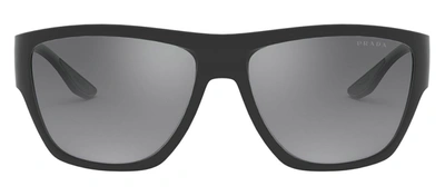 Prada Ps 08vs Ufk09f Wrap Sunglasses In Grey
