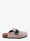 Jw Anderson Crystal Penny Loafer Mules In Beige
