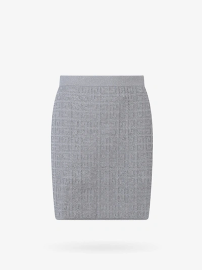 Givenchy Knitted Mini Skirt In Silver