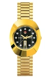 Rado Watch, Men's Swiss Automatic Original Gold-pvd Stainless Steel Bracelet 35mm R12413613 In Black