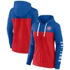 Fanatics Women's  Royal, Red Chicago Cubs Take The Field Colorblocked Hoodie Full-zip Jacket In Royal