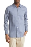 TED BAKER WILLUW LINE GEO PRINT BUTTON-UP SHIRT