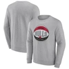 Fanatics Branded Heathered Gray Chicago Bulls True Classics Vint Pullover Sweatshirt In Heather Gray