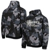 The Wild Collective Black Seattle Seahawks Camo Pullover Hoodie In Black