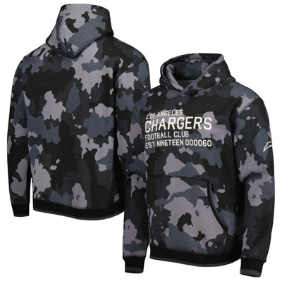 The Wild Collective Black Los Angeles Chargers Camo Pullover Hoodie