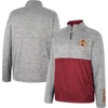 Colosseum Gray Iowa State Cyclones John Half-zip Jacket In Gray