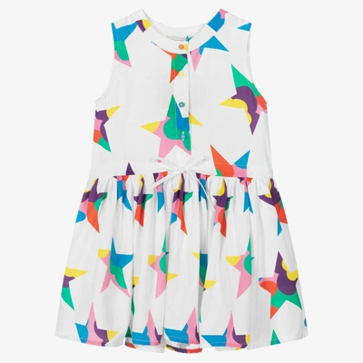 Stella Mccartney Babies'  Kids Girls White Star Print Dress In Multicolor