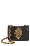 Kurt Geiger Micro Kensington Quilted Leather Crossbody Bag In Black