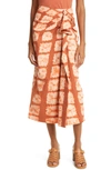 Ulla Johnson Ember Side-tie Midi Skirt In Sequoia