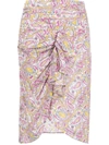 IRO IRO WRAP SILK BLEND MIDI SKIRT