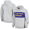 FANATICS FANATICS BRANDED HEATHER GRAY GOLDEN STATE WARRIORS WORDMARK FRENCH TERRY PULLOVER HOODIE