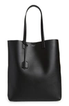 SAINT LAURENT NORTH/SOUTH SHOPPING LEATHER TOTE