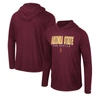 COLOSSEUM COLOSSEUM MAROON ARIZONA STATE SUN DEVILS TEAM COLOR RIVAL HOODIE LONG SLEEVE T-SHIRT